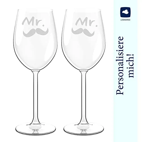2er Weinglas Hochzeit Mr und Mr